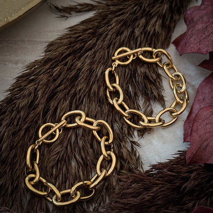 BIG ELEGANCE CHAIN ARMBAND GOLD